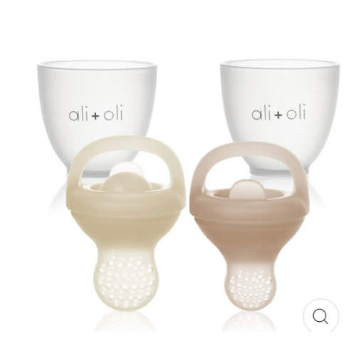 Shop Silicone Food & Fruit Feeder (2 Sizes) Oat & Coco - Li'l Baby Sprouts