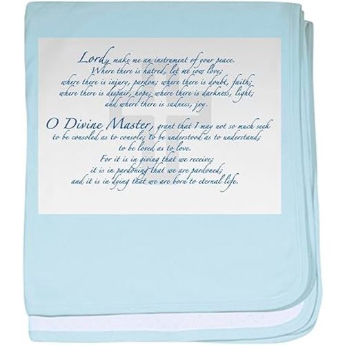 CafePress Prayer of St. Francis Baby Blanket, Super Soft Newborn Swaddle
