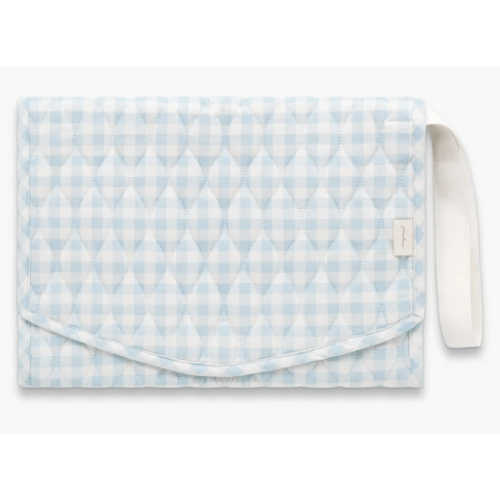 Portable Changing Pad - Blue Gingham | Gooselings