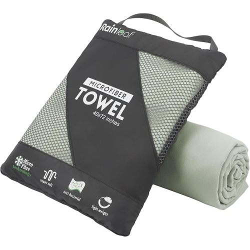 Rainleaf Microfiber Towel (Bean Green)