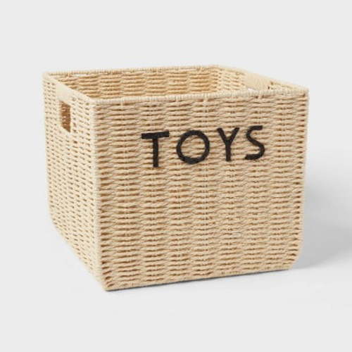 Kids' Large Woven Toys Storage Basket