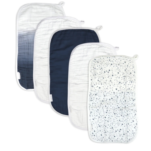 5-Pack Organic Cotton Multi-layer Woven Burp Cloths | Honest Baby Clothing