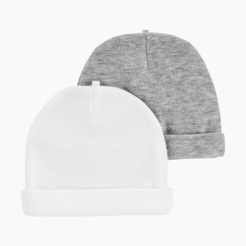 Carter's Hat (2 Pack) - White, 0-3 Months