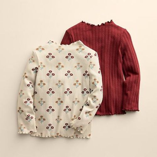 Baby & Toddler Little Co. by Lauren Conrad 2-pk. Lettuce Edge Mockneck Tops