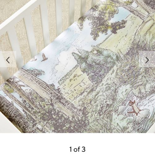 Disney's Winnie the Pooh Mural Organic Crib Fitted Sheet | Pottery Barn Kids