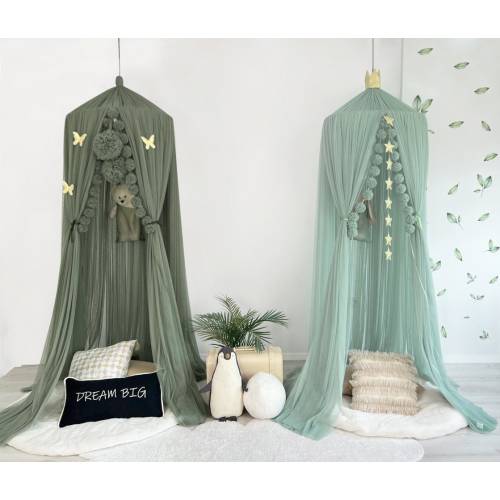 Sage Green Tulle Canopy, Green Crib Canopy, Canopy for kid, Canopy Curtains, Kid Room Decor, Canopy Bed, Reading Corner, Kid Canopy,