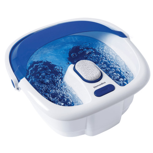 Homedics Bubble Bliss Elite Heated Foot Spa, Bubble Foot Massager w/ Pedicure Brush and Pumice Stone, L 17.00in x W 15in x H 7.13