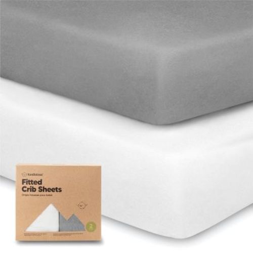 Keababies 2pk Jersey Fitted Crib Sheets, Soft & Breathable Baby Crib Sheet, Fits Standard Nursery Crib Mattresses