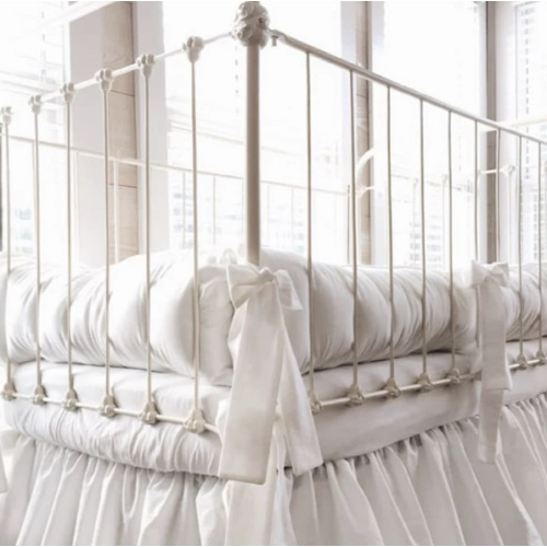 White Farmhouse Tailored Crib Liners | High Cotton Textile