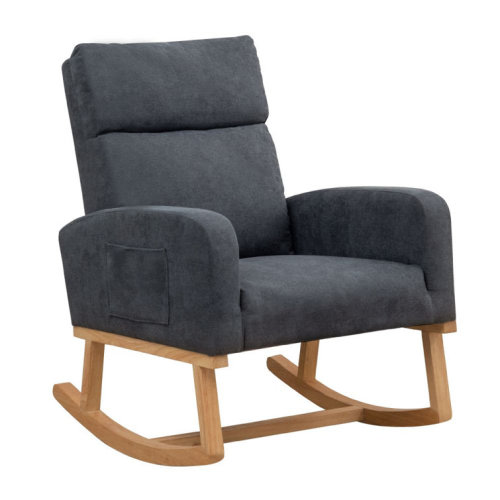 Wasilewski 28" Wide Rocking Chair for Nursery with Solid Wood Leg