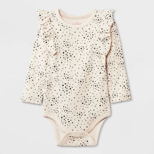 Baby Girls' Ruffle Bodysuit - Cat & Jack™ Pink 0-3m