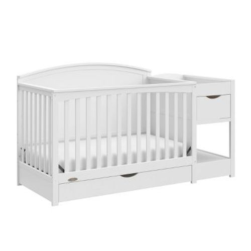 Graco Bellwood 5-in-1 Convertible Crib And Changer - Pebble Gray