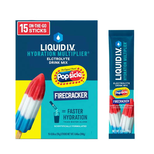 Liquid I.V.® Popsicle® Firecracker Hydration Multiplier® Powdered Electrolyte Drink Mix, 15 Ct Packets