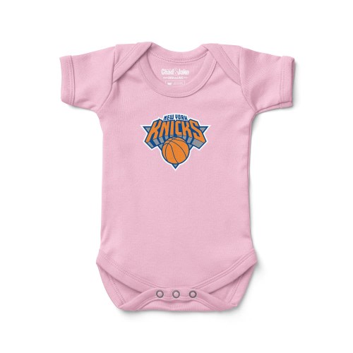 Newborn & Infant New York Knicks Chad & Jake Pink Primary Logo Bodysuit