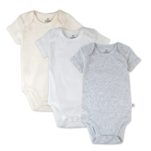 3-Pack Organic Cotton Short Sleeve Bodysuits | Honest Baby Clothing