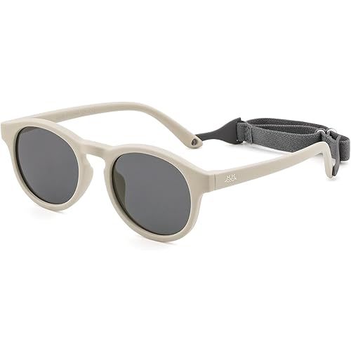 EYEBUDDY Polarized Toddler Baby Sunglasses With Strap - Unbreakable Flexible Infant Boys Girls Sunglasses for Newborns 0-3 Years