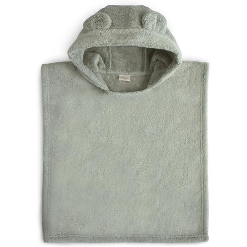 mushie Poncho Towel for Toddlers and Kids (Moss) | Organic Terry Cotton | Ages 1-3 Years