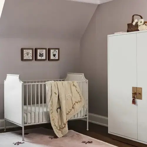 Gwen Embroidered Organic Cotton Baby Crib Quilt by Jeremiah Brent | Crate & Kids