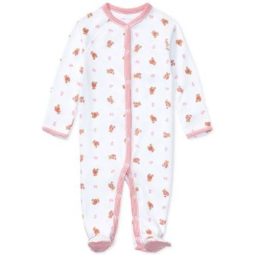 Baby Girls Polo Bear Cotton Coverall