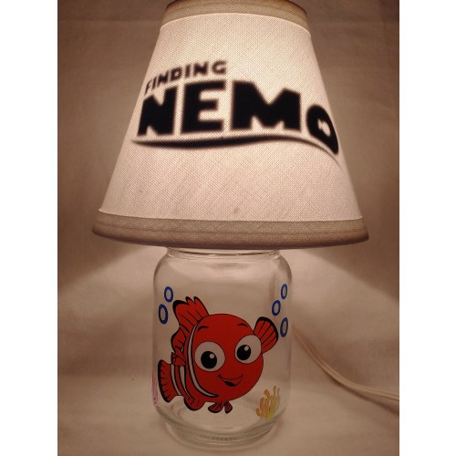 Mason jar small lamp, nightlight - Finding Nemo influenced