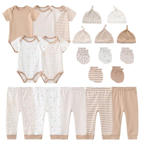 JELYLOVE Unisex Baby Boy Girl Bodysuits Sets 20 pack Cotton Casual New born Clothes Comfort Infant Outfit Baby Essentials