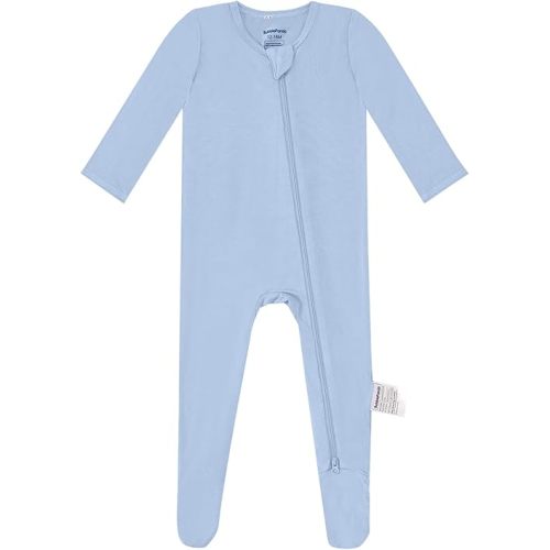 BubblePanda Rayon Made From Bamboo Baby Pajamas Baby Clothes for Boys Girls Unisex Zip-Front Non-Slip Onesie Sleeper
