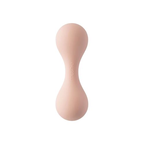 mushie Silicone Baby Shaker Rattle Toy | Ages 3+ Months (Blush)