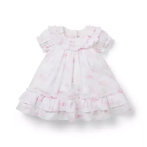 Baby White Bunny Toile The Bunny Toile Baby Dress by Janie and Jack