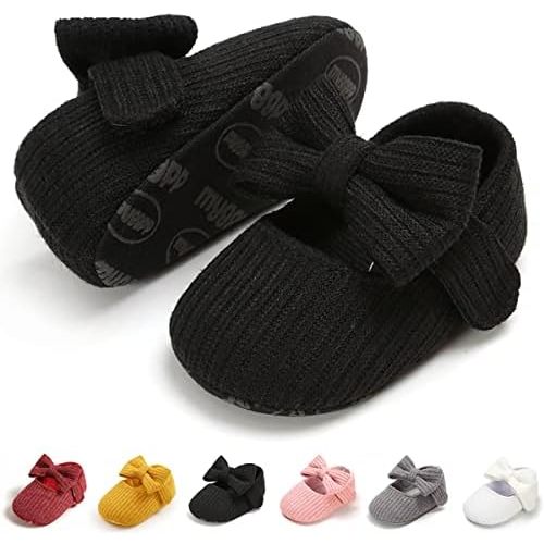 Baby Shoes Mary Jane Flats Non Slip Soft Sole Infant Toddler Sneakers First Walkers Party Christmas Dress Shoes