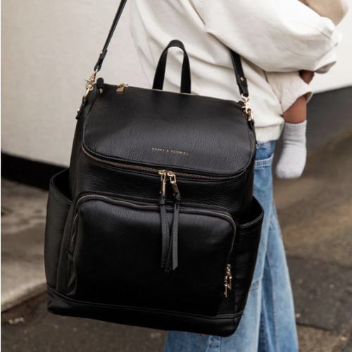 Lullaby Diaper Backpack Black | Poppy and Peonies – www.poppyandpeonies-us.com