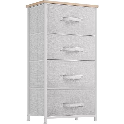YITAHOME Dresser with 4 Drawers - Fabric Storage Tower, Organizer Unit for Bedroom, Living Room, Hallway, Closets
