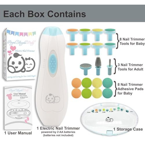 Baby Electric Nail Trimmer - Whiteblue