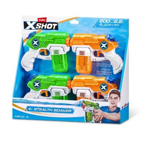 XSHOT Water Stealth Soaker 4pk Water Blasters by ZURU