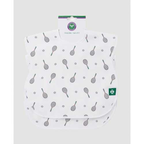 Mini Racket Print Cotton Bibs Pack of 2