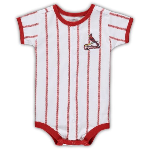 Newborn St. Louis Cardinals White/Red Power Hitter Short Sleeve Bodysuit
