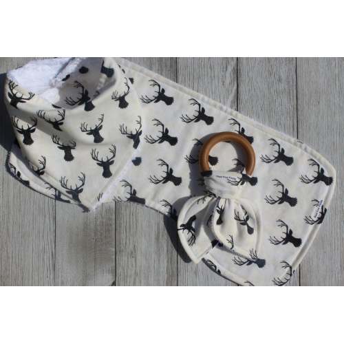 Deer Baby Gift Set | Baby Boy Gift Set | Baby Boy | Baby Boy Deer Head Bib | Deer Nursery | Baby Boy Shower | Baby Shower Gift | Deer Bib