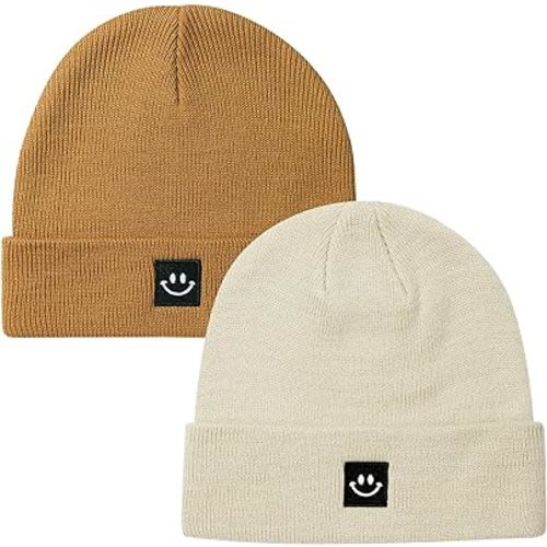 Paladoo 2Pack Baby Beanie Knit Toddler Hat for Girls Boys 0-8 Years