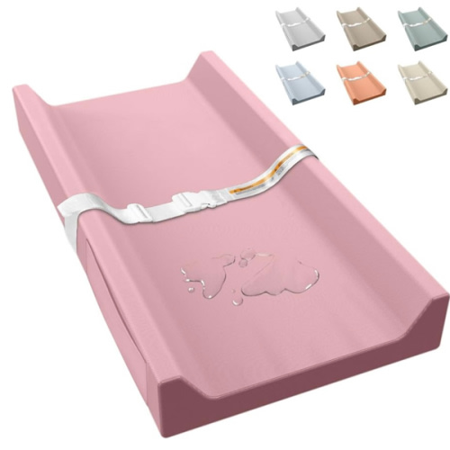 Vegan Leather Baby Changing Pad, Waterproof & Wipeable Soft Diaper Changing Mat 32“ x 16.6" Comfortable Infant Changing Station for Dresser & Table