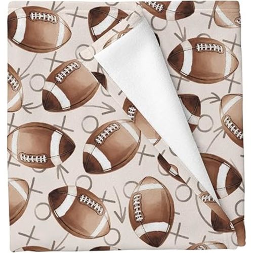 Football Game Day Baby Blankets for Boys Girls American Football Sports Infant Toddler Blankets Warm Breathable Newborn Receiving Blankets for Crib Stroller 30x40in