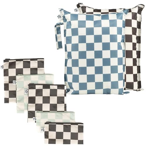 Tiny Twinkle Mess-proof Wet Bags and Snack Bags Bundle