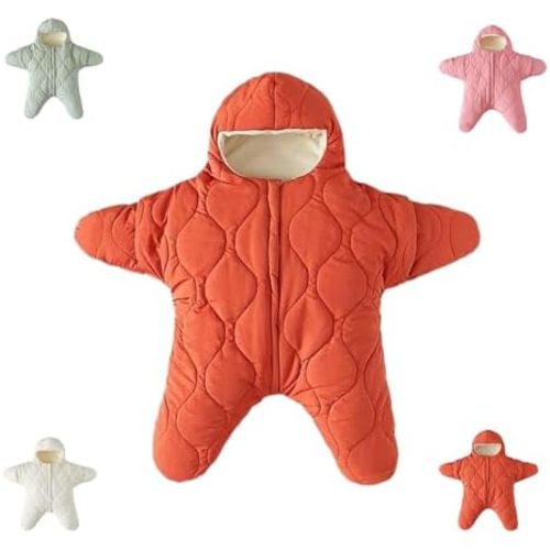 Baby Starfish Onesie, Thick Fleece Wearable Starfish Baby Sleeping Bag, Baby Warm Sleeping Bag Boy Girl Winter
