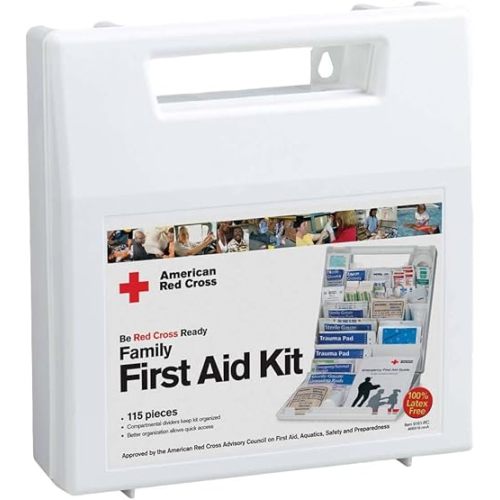 Officially Licensed Product, 4 Person Family First Aid Kit, 113 Piece Emergency Medical Supplies to Clean andTreat Minor Injuries