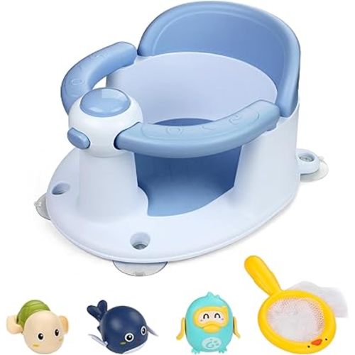 Baby Bath Seat for Babies 6 Months & Up,Infant Bathtub Chair with Suction Cup,Non-Slip,Safe Infant and Toddler Bath Seat for Sitting Up,Baby Bath tub Seat(Blue)