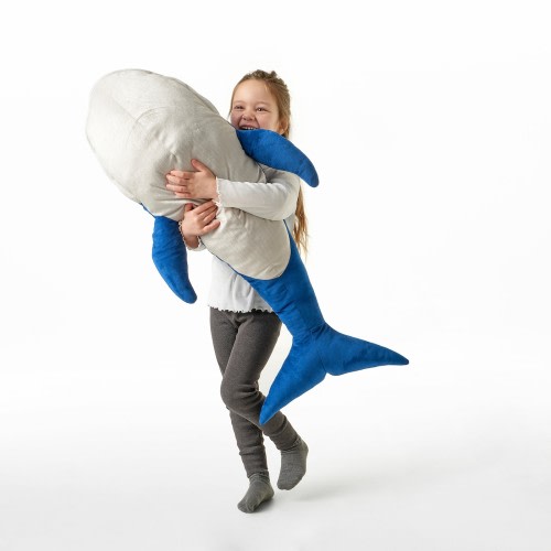 BLÅVINGAD Soft toy - blue whale 39 "