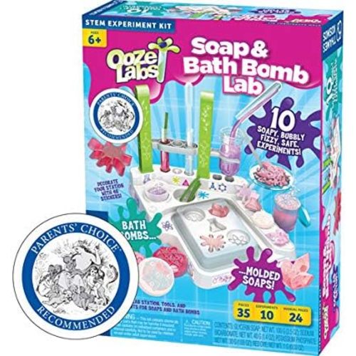 Thames & Kosmos Ooze Labs Soap & Bath Bomb Lab Kit - 10 Cosmetology & Skin Care Experiments | Parents' Choice Award Winner
