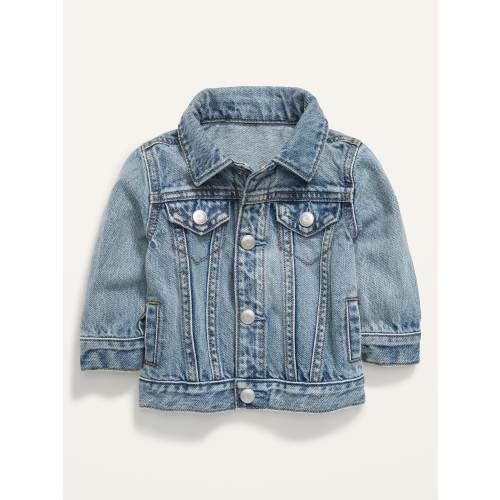 Unisex Light-Wash Jean Jacket for Baby