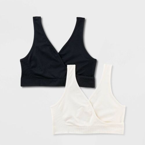 Women's 2pk Nursing Unlined V-Neck Bralette - Auden™