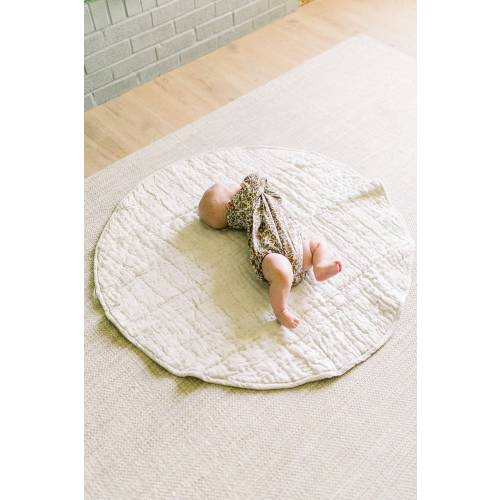 Stone Washed Linen Quilted Play Mat