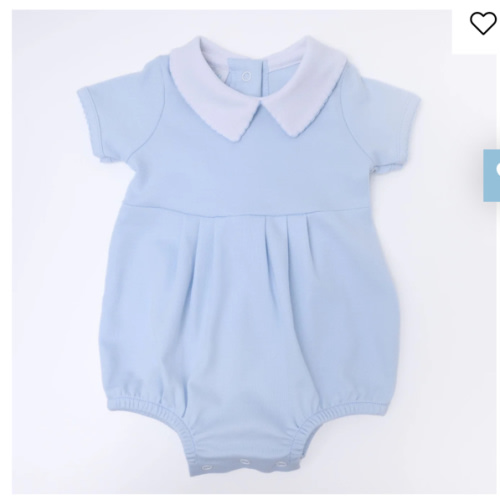 Essentials Solid Collared Bubble - Blue – Magnolia Baby