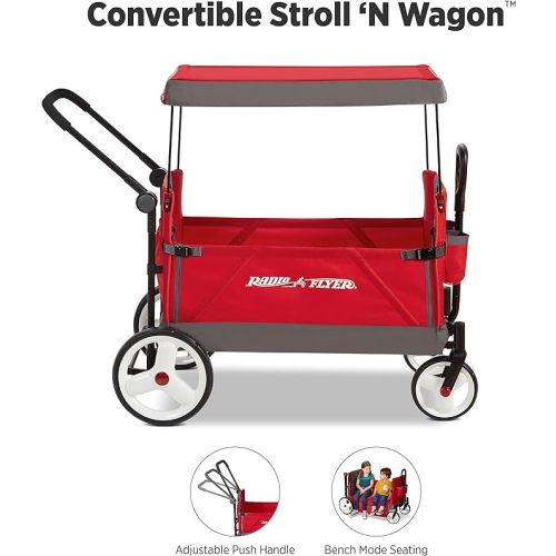 Radio Flyer Convertible Stroll 'N Wagon, Red